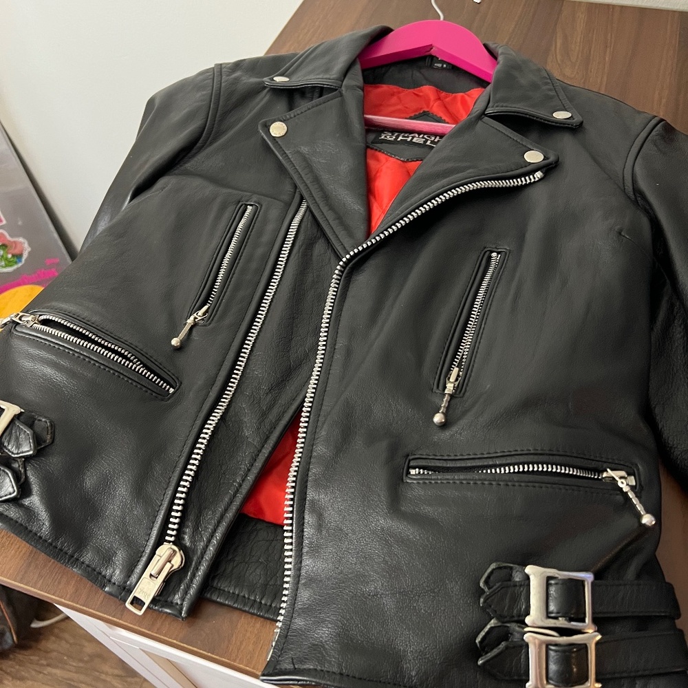 Straight To Hell Leather Jacket Size large